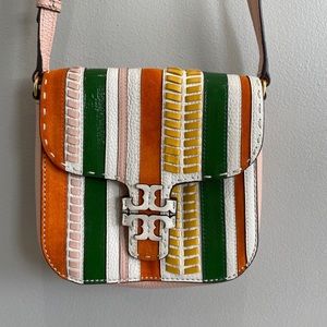 Tory Burch McGraw Stripe Printed Crossbody Bag